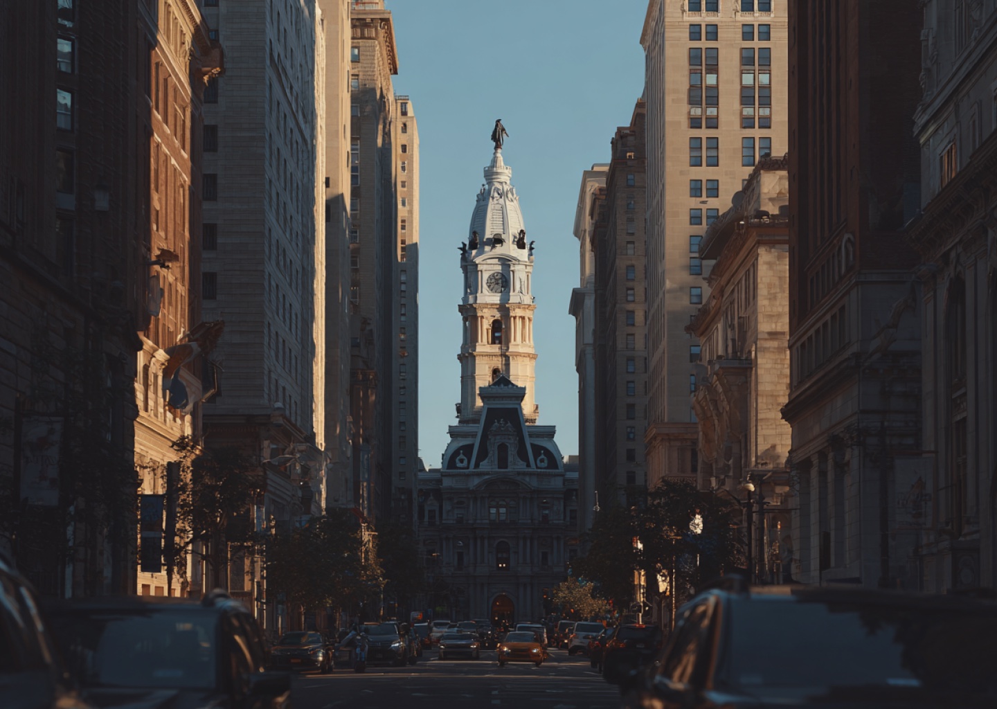 Philadelphia City Hall, viewed down Broad Street